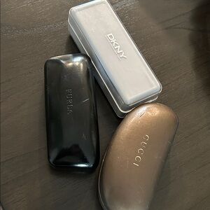 Gucci, DKNY, and Furla Eyeglass Cases